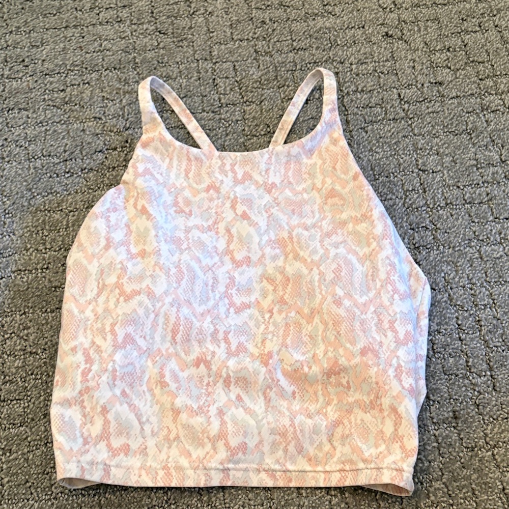 Old Navy cream, peach, and White Tank Top